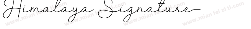 Himalaya Signature字体转换